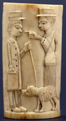 Placca con figure di missionari, Congo